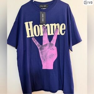 Homme + Femme Blue Tee